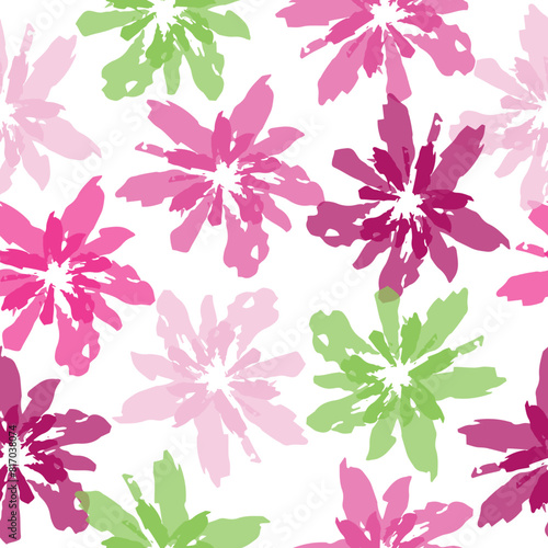 floral seamless pattern in light colors with hand drawn abstract flowers. Abstract floral camouflage. Seamless pattern.