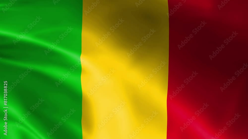 Mali flag fluttering in the wind. detailed fabric texture. Mali flag fluttering in the wind. detailed fabric texture.