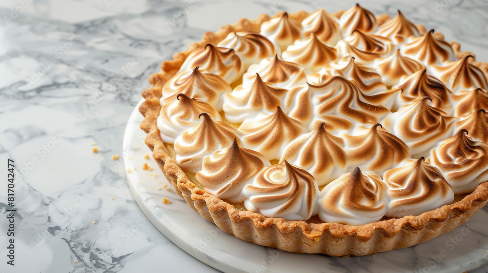 A pie with whipped cream on top A pie with whipped cream on top