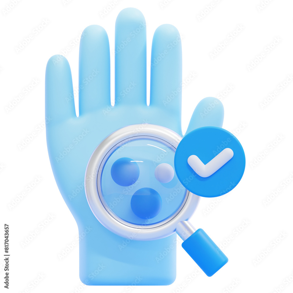 PNG 3D Checking Skin icon isolated on a white background PNG 3D Checking Skin icon isolated on a white background
