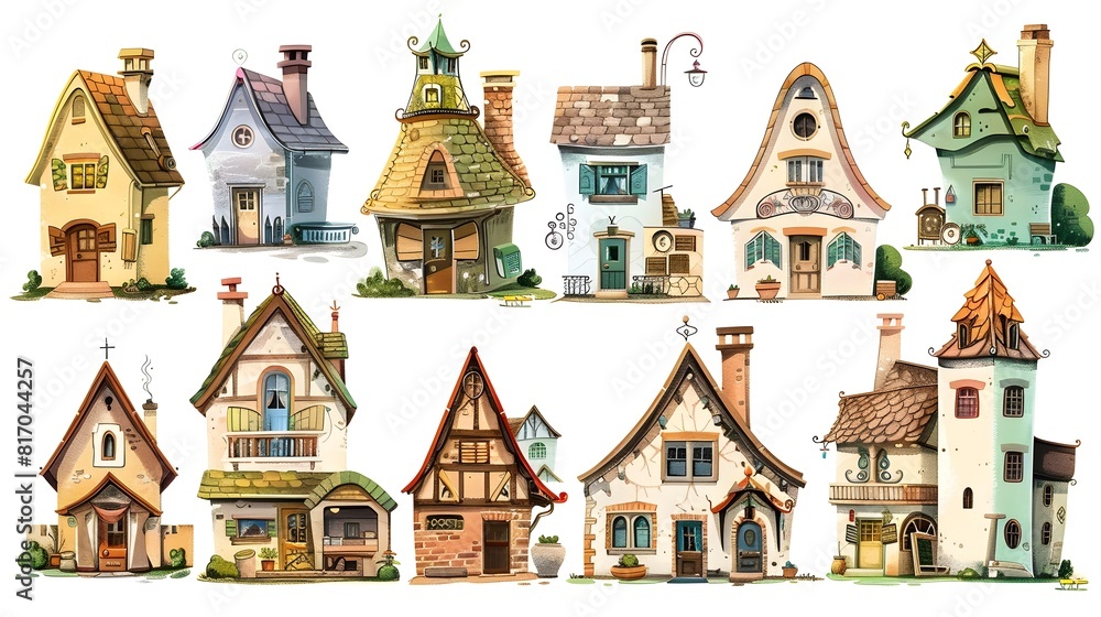 Enchanting Storybook Cottages and Fairytale Homes in Whimsical Village Landscape