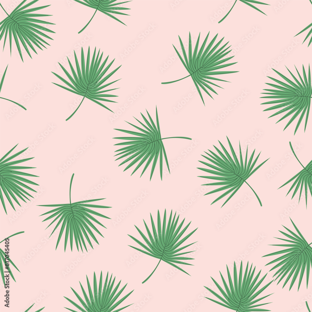 Seamless vector pattern of tropical leaves. Suitable for backgrounds, wallpapers, fabrics, textiles, wrapping paper, printed materials and more.Vector Seamless vector pattern of tropical leaves. Suitable for backgrounds, wallpapers, fabrics, textiles, wrapping paper, printed materials and more.Vector