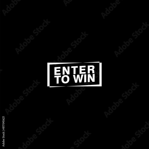 Enter to win simple icon isolated on dark background