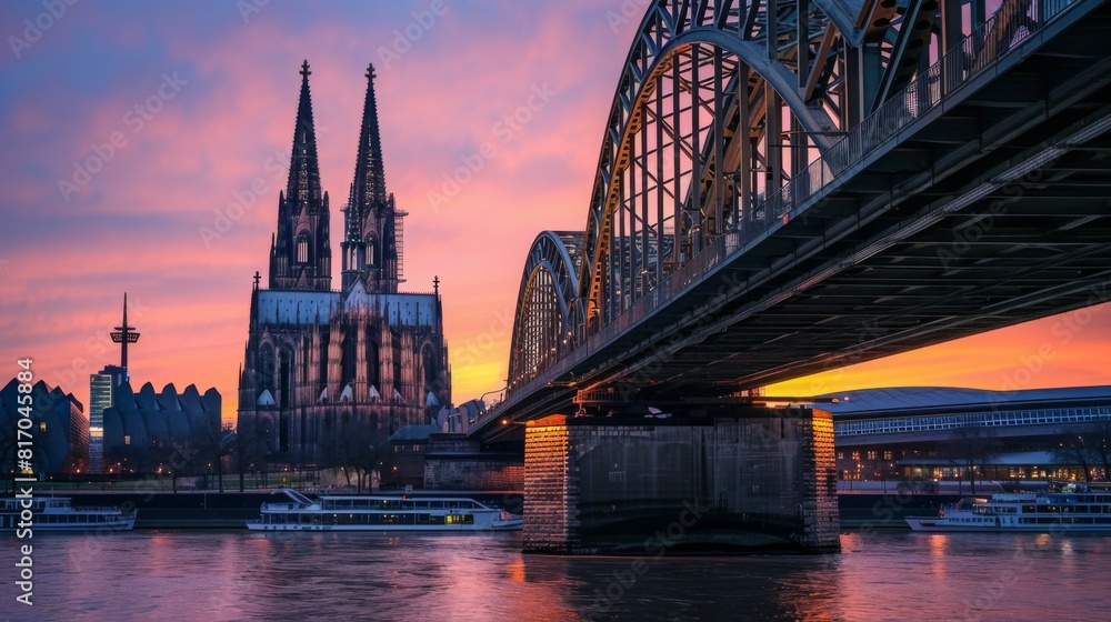 one side view of Cologne Cathedral 
