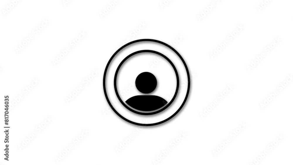 Animated of people icon animation. concept of profile symbol Animated of people icon animation. concept of profile symbol