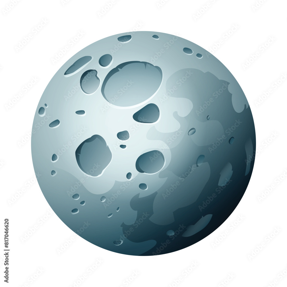 Moon vector illustration isolated on white background Moon vector illustration isolated on white background