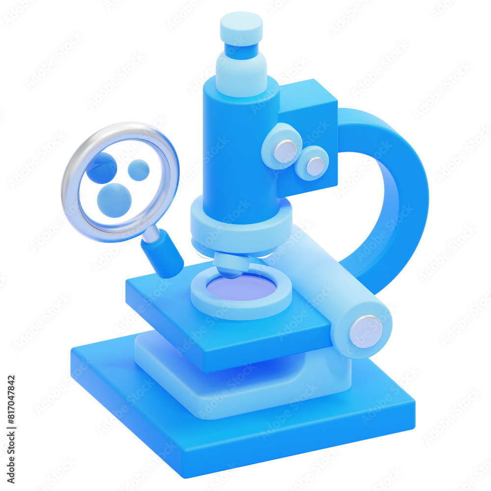 PNG 3D Microscope icon isolated on a white background PNG 3D Microscope icon isolated on a white background