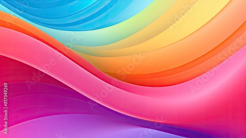 Vibrant gradient wallpaper featuring smooth flowing lines in soft rainbow colors