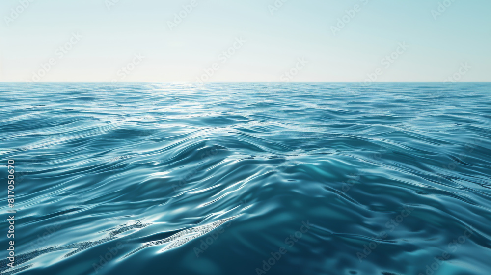 The ocean is calm and peaceful, with no signs of any activity The ocean is calm and peaceful, with no signs of any activity