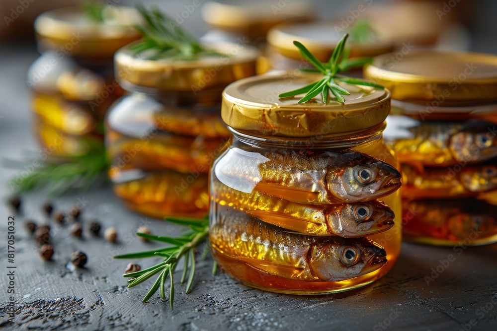 Anchovy fish preserved in oil, suitable for food packaging designs. Anchovy fish preserved in oil, suitable for food packaging designs.