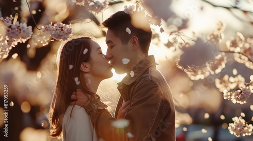 Young Couple Exchanging Promises in Enchanted Setting photo