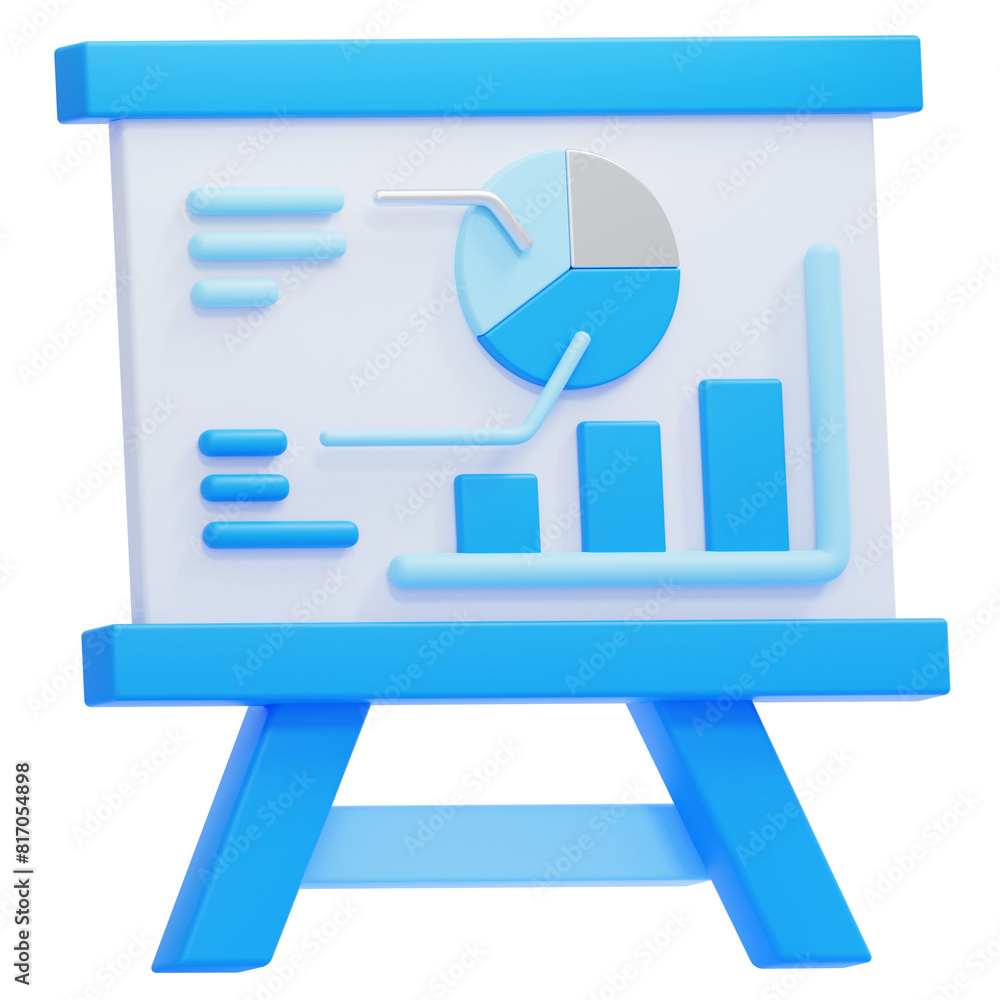 PNG 3D Presentation icon isolated on a white background PNG 3D Presentation icon isolated on a white background