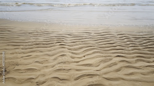 Sandy beach with rippled texture