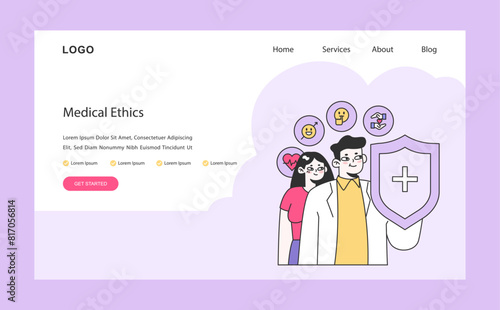 Medical Ethics concept. Flat vector illustration.