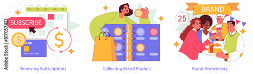 Brand Ritual. Flat Vector Illustration