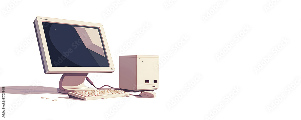 3D Retro Computer Icon on White background or Gray background, Old-Technology, programming, Minimal Retro, Mouse, keyboard, vector, 3D Illustration 3D Retro Computer Icon on White background or Gray background, Old-Technology, programming, Minimal Retro, Mouse, keyboard, vector, 3D Illustration