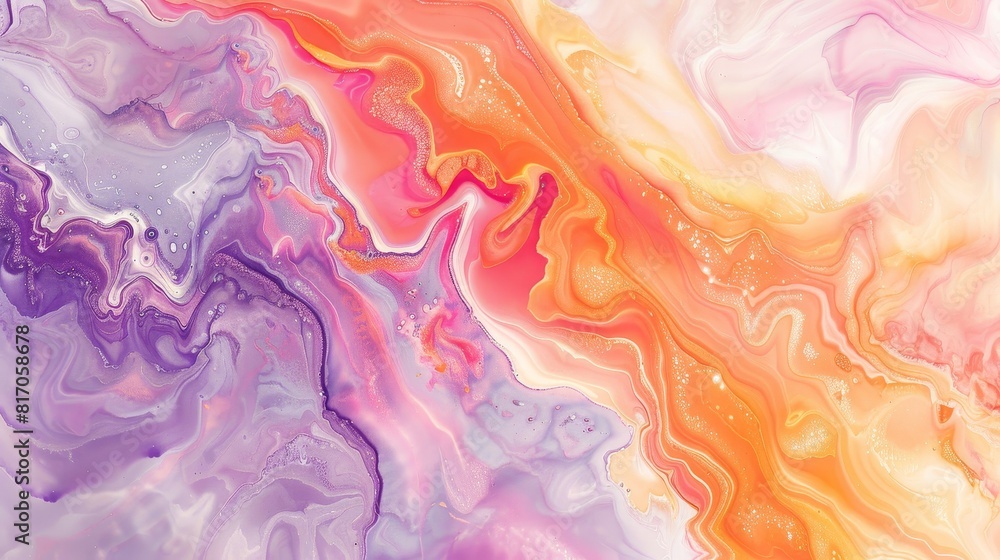 Fototapeta premium Radiant abstract pattern resembling a summer sunrise with vibrant hues blending into soft shades background