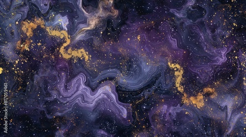 Mesmerizing cosmos with galaxies stardust nebulae background