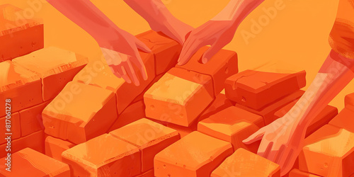 Burnt Orange: A community comes together, building a stronger bond one brick at a time.