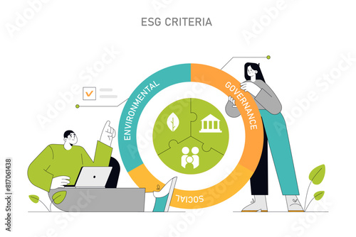 ESG Criteria concept Vector illustration
