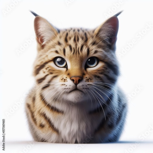 bengal cat isolated on white