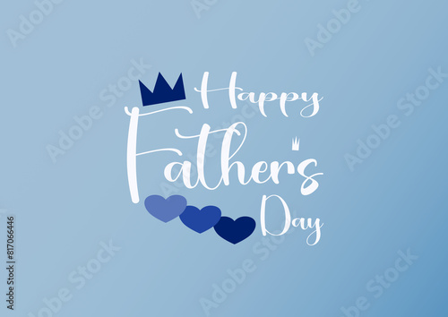 Banner for Father's Day, with a blue background.