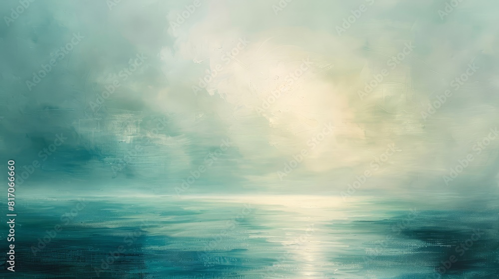 Misty seascape with hints of sunlight background Misty seascape with hints of sunlight background