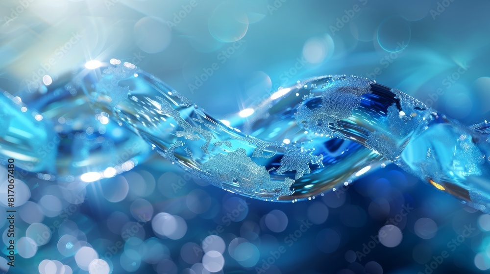 Close-up of a blue, transparent wave. Close-up of a blue, transparent wave.