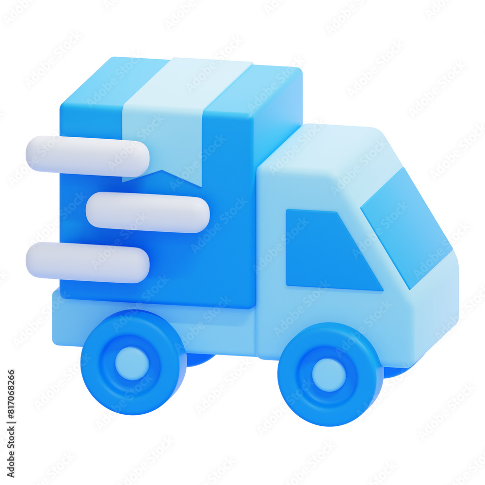 PNG 3D Fast Delivery icon isolated on a white background PNG 3D Fast Delivery icon isolated on a white background