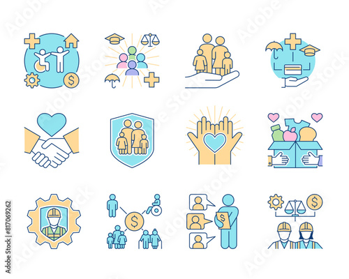 Welfare Icon Set