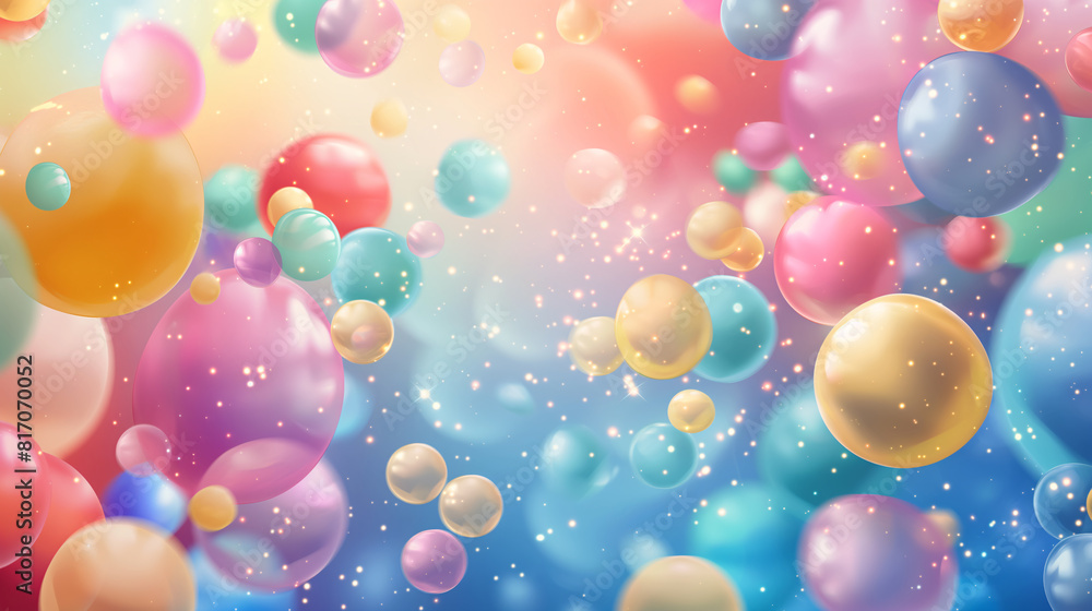 Shiny colorful fun party mood balloon background with space for text