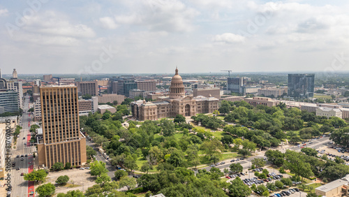 Austin Texas Skyline drone lake austin 