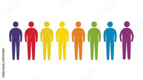 team of people isolated on transparent background.