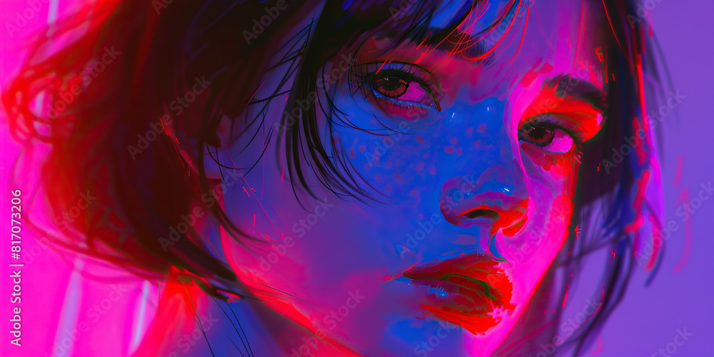 The neon lights cast a haze over everything, but she sees clearly, her mind as sharp as a knife. The neon lights cast a haze over everything, but she sees clearly, her mind as sharp as a knife.