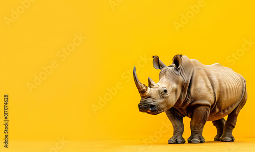 World Rhino Day copy space background