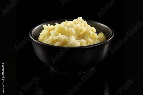 Comforting dish of mashed potatoes with crispy butter and thyme