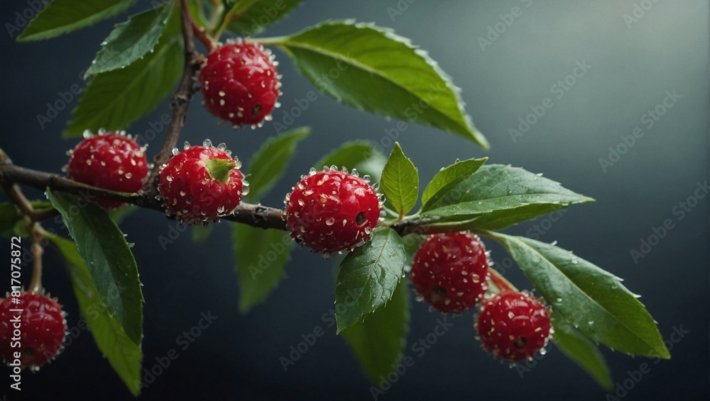 A fresh hollyberry on the branch A fresh hollyberry on the branch