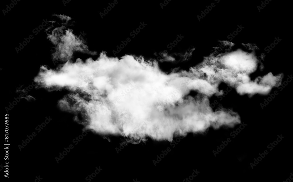 White Clouds Surface Background, isolated abstract soft group cloud computing of fluffy Smoke, Steam, Fog or Haze,Wide horizontal illustration of nature elements for landscape design..