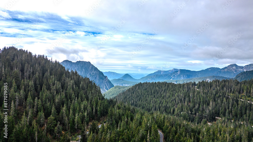 Fototapeta premium Drone Aerial of Washington State Park 