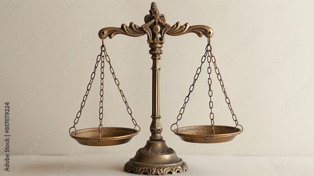 The scales of justice balanced perfectly, symbolizing a fair and impartial legal system The scales of justice balanced perfectly, symbolizing a fair and impartial legal system