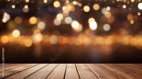 Wallpaper Mural Empty wooden table top with copy space for product advertising  Torontodigital.ca