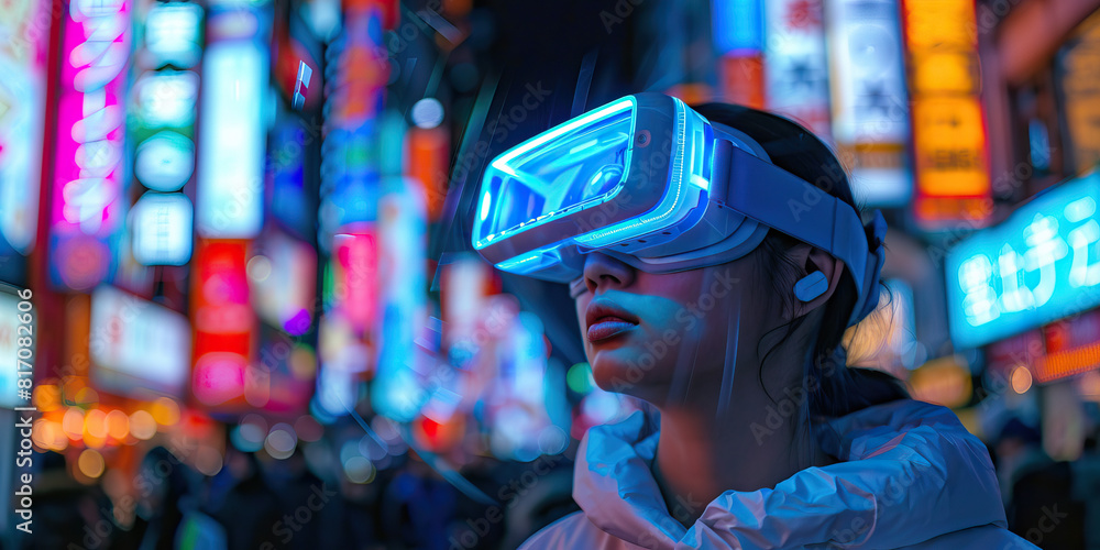 Against a backdrop of flashing neon signs, a augmented reality street performer captivates the crowd with their mesmerizing digital illusions.
Against a backdrop of flashing neon signs, a augmented reality street performer captivates the crowd with their mesmerizing digital illusions.