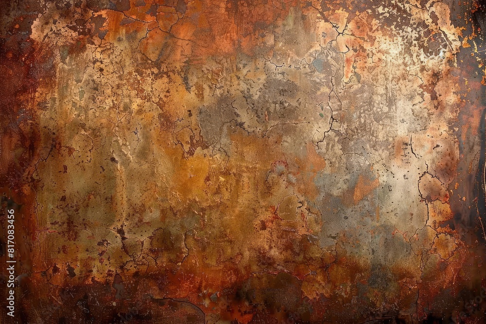 Elemental Fusion. Earthy Tones and Fiery Accents on a Weathered Abstract Canvas. Elemental Fusion. Earthy Tones and Fiery Accents on a Weathered Abstract Canvas.