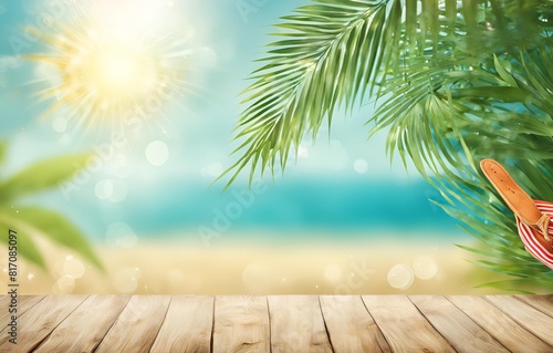 Summer pattern background with copy space and cool stuffs 