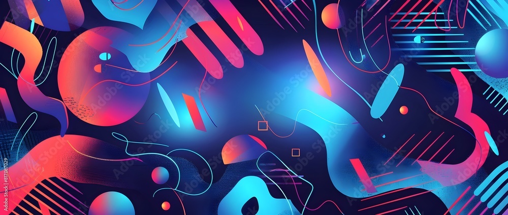 Mesmerizing Cosmic Geometric Abstract with Vibrant Neon Gradient Shapes and Flowing Fluid Patterns Mesmerizing Cosmic Geometric Abstract with Vibrant Neon Gradient Shapes and Flowing Fluid Patterns