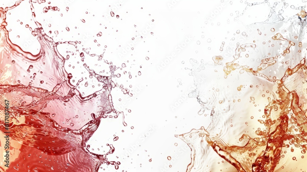Red and white wine splash with copy space Red and white wine splash with copy space