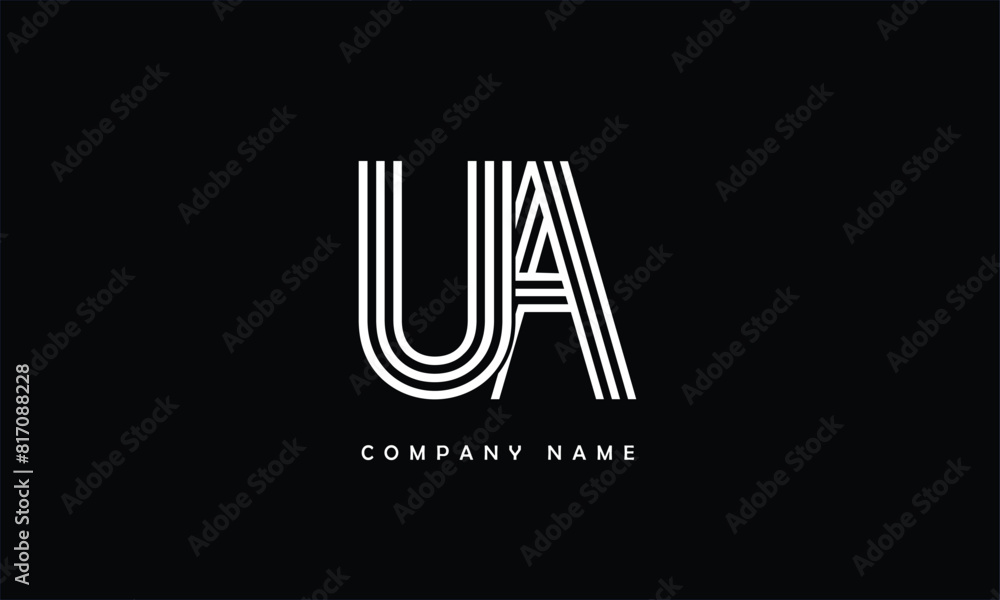 UA, AU, U, A Abstract Letters Logo Monogram UA, AU, U, A Abstract Letters Logo Monogram