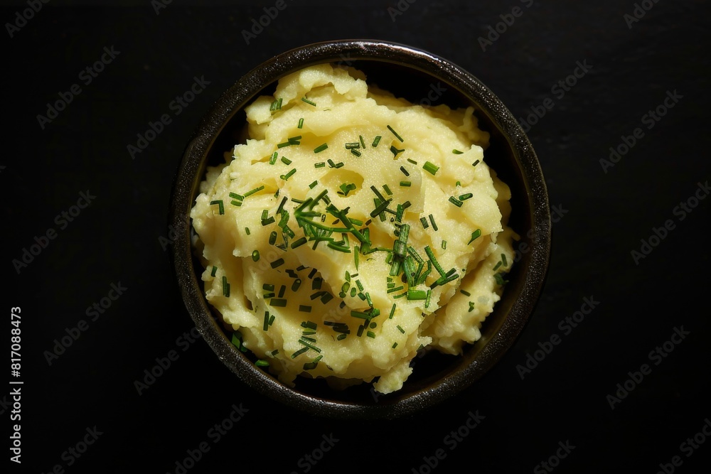 Indulgent treat of creamy mashed potatoes with crispy butter and thyme Indulgent treat of creamy mashed potatoes with crispy butter and thyme