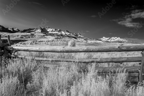 Infrared 850nm of landscape mountains in Colorado	 photo