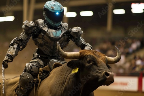 Tech-Driven Thrills: Robot Bull Rider at Rodeo